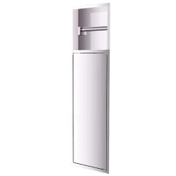 Ledimex Niche de WC 17 x 60 cm - Rangement Mural Encastrable en finition Niquel Brossé - EGEAN