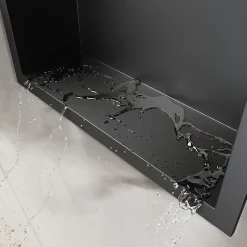 Sirhona Niche inox 900x300x100mm - Encastrée + Bac à douche + Verticale/Horizontale + Noir mat* Etagère Salle De Bains