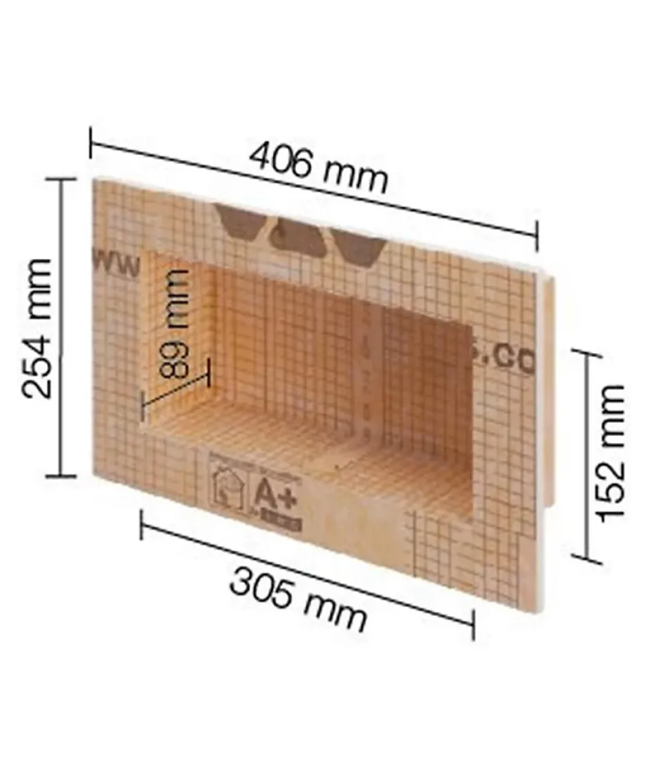 Schluter Niche murale à carreler KERDI-BOARD-N - 305 x 508 x 89 mm - Sans tablette