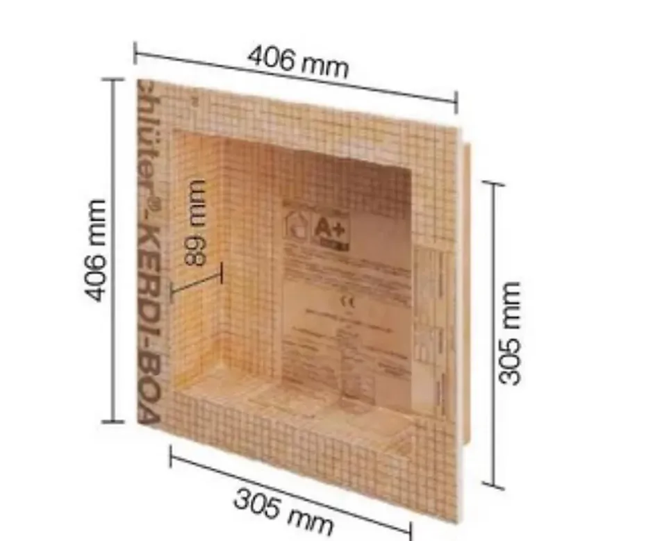 Schluter Niche murale à carreler KERDI-BOARD-N - 305 x 508 x 89 mm - Sans tablette