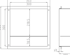 Bernstein Niche murale de douche avec rebords, étagère encastrable douche acier inox avec compartiment - 30x30x10cm - NT303010X Acier brossé* Niche De Salle De Bains
