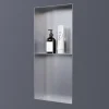 Bernstein Niche murale de douche sans rebords, étagère encastrable douche acier inox - 60x30x10cm - NT306010X Acier brossé
