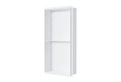 Bernstein Niche murale de douche sans rebords, étagère encastrable douche acier inox - 60x30x10cm - NT306010X Blanc