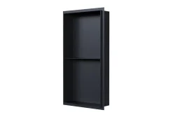Bernstein Niche murale de douche sans rebords, étagère encastrable douche acier inox - 60x30x10cm - NT306010X Noir* Niche De Salle De Bains