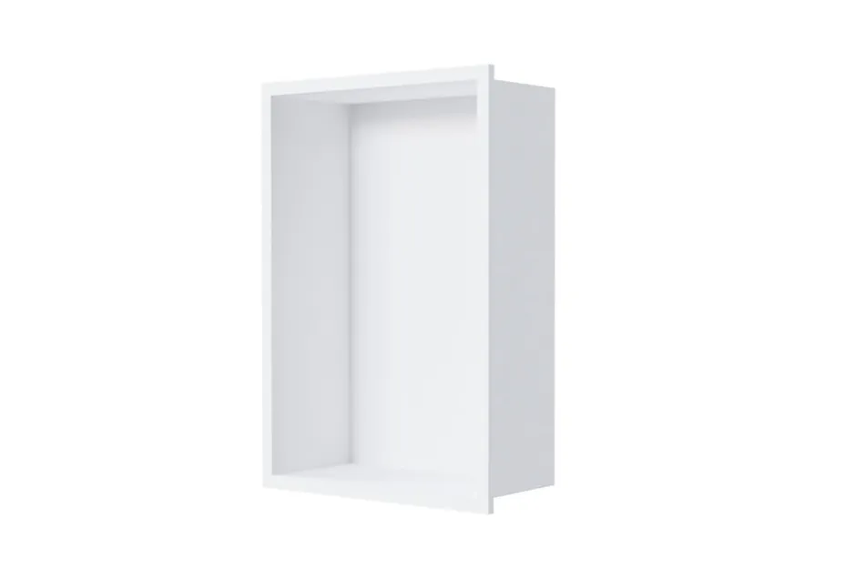 Bernstein Niche murale de douche, étagère encastrable douche acier inox - 30x20x10cm - NT203010X Blanc