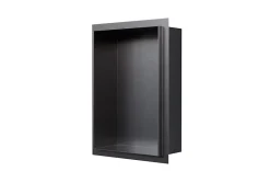 Bernstein Niche murale de douche, étagère encastrable douche acier inox sans cadre - 30x20x10cm - NT203010X Gun métal
