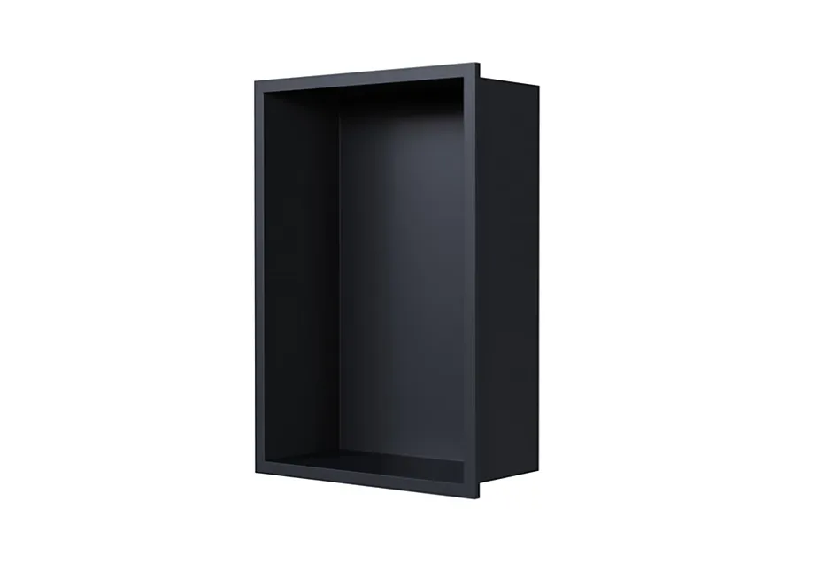 Bernstein Niche murale de douche, étagère encastrable douche acier inox - 30x20x10cm - NT203010X Noir* Niche De Salle De Bains