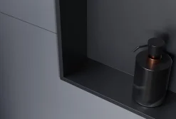 Bernstein Niche murale de douche, étagère encastrable douche acier inox - 30x20x10cm - NT203010X Noir* Niche De Salle De Bains