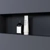 Bernstein Niche murale de douche, étagère encastrable douche acier inox sans cadre - 20x60x10cm - NT206010X Noir
