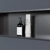 Bernstein Niche murale de douche, étagère encastrable douche acier inox - 20x60x10cm - NT206010X Gun métal* Niche De Salle De Bains