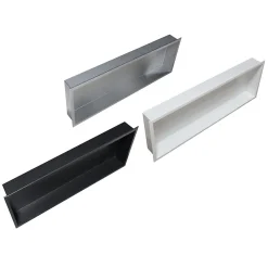 Bernstein Niche murale de douche, étagère encastrable douche acier inox - 90x30x10cm - BS903010 Acier brossé* Niche De Salle De Bains