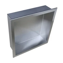 Bernstein Niche murale de douche, étagère encastrable douche acier inox - 30x30x10cm - BS303010 Acier brossé