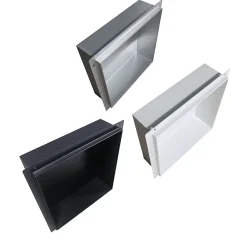 Bernstein Niche murale de douche, étagère encastrable douche acier inox, sans rebord - 30x30x10cm - BS303010 Noir* Niche De Salle De Bains