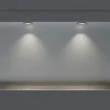 Bernstein Niche murale douche acier inox + 2 Spots LED, étagère douche encastré NT306010X, 30x60x10cm (HxLxP), Acier brossé, 2 Spot noir mat* Niche De Salle De Bains
