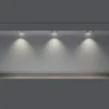Bernstein Niche murale douche acier inox + 3 Spots LED, étagère douche encastré NT309010X, 30x90x10cm (HxLxP), Acier brossé, 3 Spot noir mat* Niche De Salle De Bains