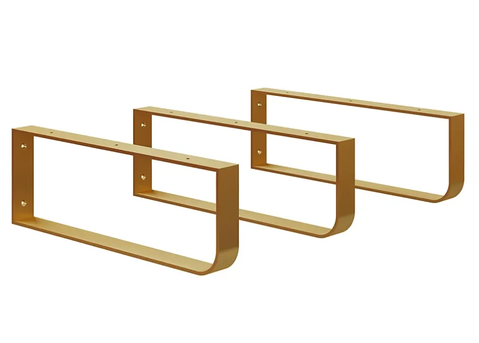 T-Bath Pack 3 supports porte-serviettes pour plan de toilette - or doré mat* Plan De Travail Salle De Bains