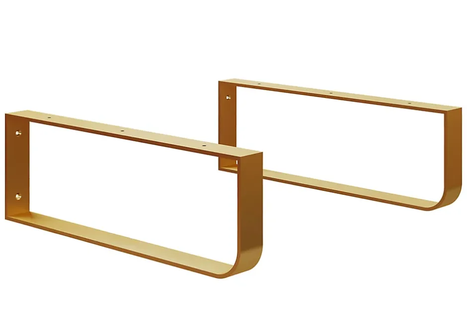 T-Bath Pack 2 supports porte-serviettes pour plan de toilette - or doré mat* Plan De Travail Salle De Bains