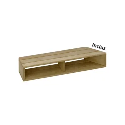 Jacob Delafon Pack baignoire bain douche 160 x 90 Neo version gauche + pare bain chromé + tablier de baignoire en angle* Baignoire Droite