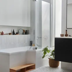 Jacob Delafon Pack baignoire bain douche 160 x 90 Neo version droite + tablier de baignoire en angle* Baignoire Droite
