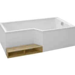 Jacob Delafon Pack baignoire bain douche 170 x 90 Neo version droite + tablier de baignoire en angle