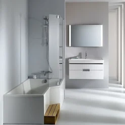 Jacob Delafon Pack baignoire bain douche 170 x 90 Neo version droite + tablier de baignoire en angle