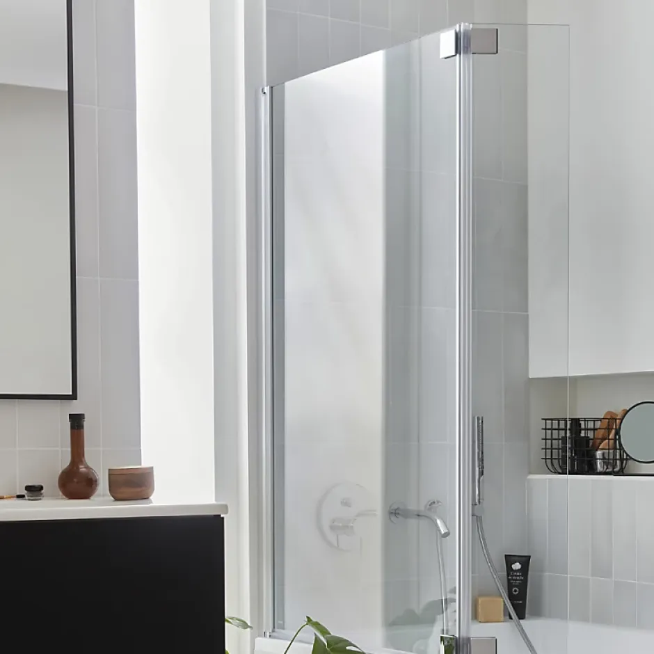 Jacob Delafon Pack baignoire droite 180 X 90 Odéon up + pare bain 2 volets chromé