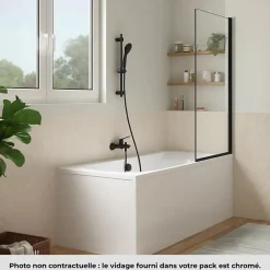 Jacob Delafon Pack baignoire droite 170 x 75 Elise + tablier en angle + vidage