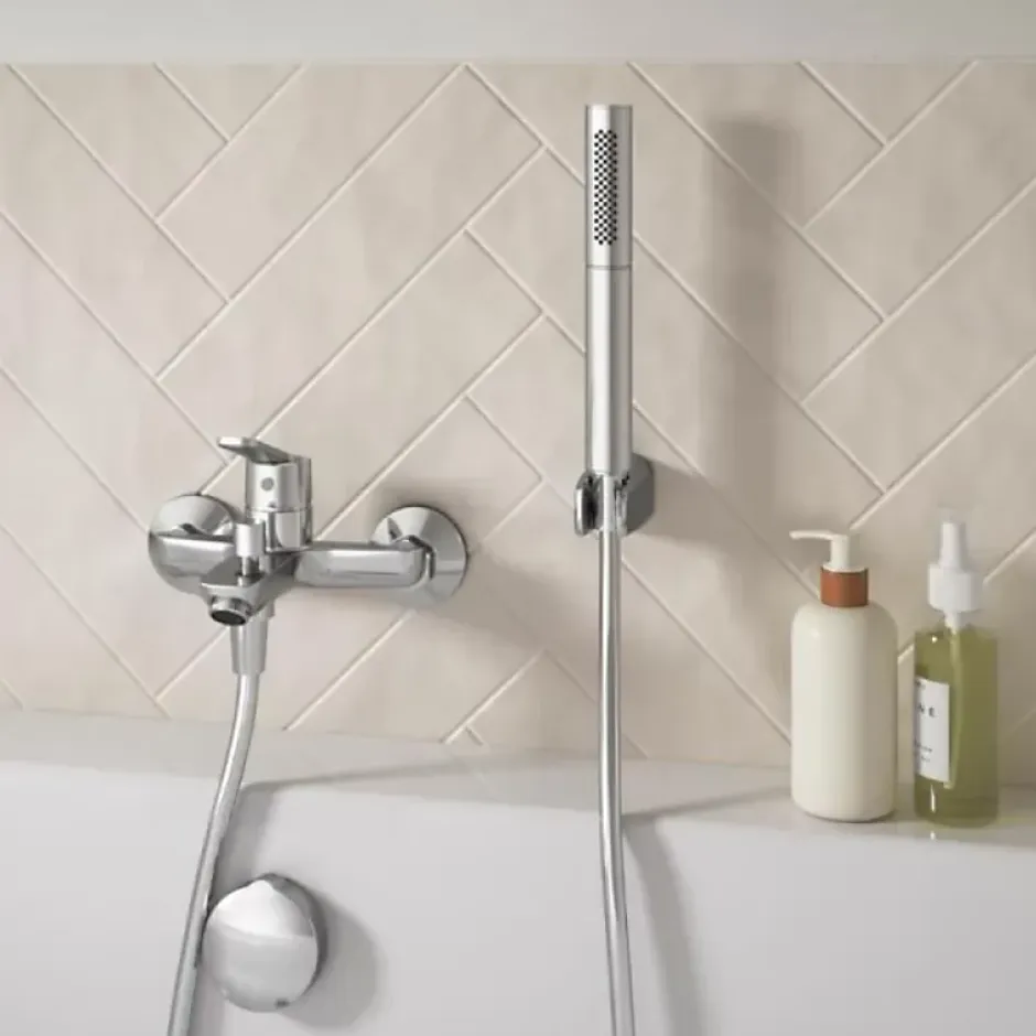Jacob Delafon Pack baignoire droite 170 x 75 Elise + mitigeur bain douche chromé + vidage* Baignoire Droite