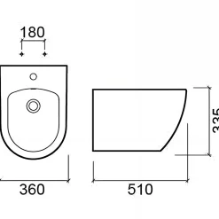 Sanindusa Pack Bidet suspendu céramique fixations invisibles+Bâti support Sanibold 50 blanc (bidet + Bâti support)* Bidet
