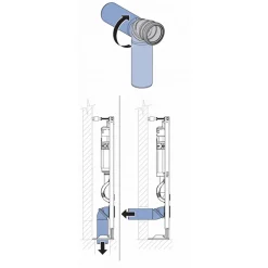 Geberit Pack complet WC UP320 + Cuvette ONE TurboFlush + Plaque Chromé Brillant* Wc Suspendu