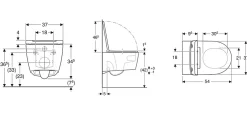 Geberit Pack complet WC UP320 + Cuvette ONE TurboFlush + Plaque Chromé Brillant* Wc Suspendu