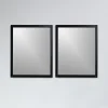 Stano Pack de 2 miroirs rectangulaires NEO 56x70cm avec cadre noir mat* Miroir Simple