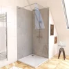 Galedo Pack de 2 panneaux muraux de salle de bains, gris effet pierre avec profilés chromés, l.90+90 x H.210 x P.0,3 cm, Homestone