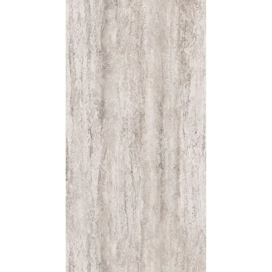 Schulte Pack de 2 panneaux muraux de salle de bains l.100 x H.210 cm, effet travertin beige structuré , DécoDesign Softtouch