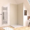 Galedo Pack de 2 panneaux muraux de salle de bains, ivoire avec profilés chromés, l.90+90 x H.210 x P.0,3 cm, Alucolors* Panneau Mural De Salle De Bains