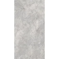 Schulte Pack de 2 panneaux muraux de salle de bains l.100 x H.255 cm, effet pierre gris et argenté , DécoDesign Softtouch