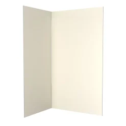 Galedo Pack de 2 panneaux muraux de salle de bains, ivoire avec profilés chromés, l.120+90 x H.210 x P.0,3 cm, Alucolors* Panneau Mural De Salle De Bains