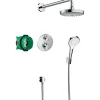 Hansgrohe Pack encastré avec mitigeur thermostatique Ecostat S chromé Croma Select