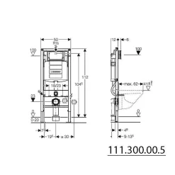 Geberit Pack DuoFix 320 + Plaque de Commande Sigma 01 Chrome (SETUP320-PRO2)