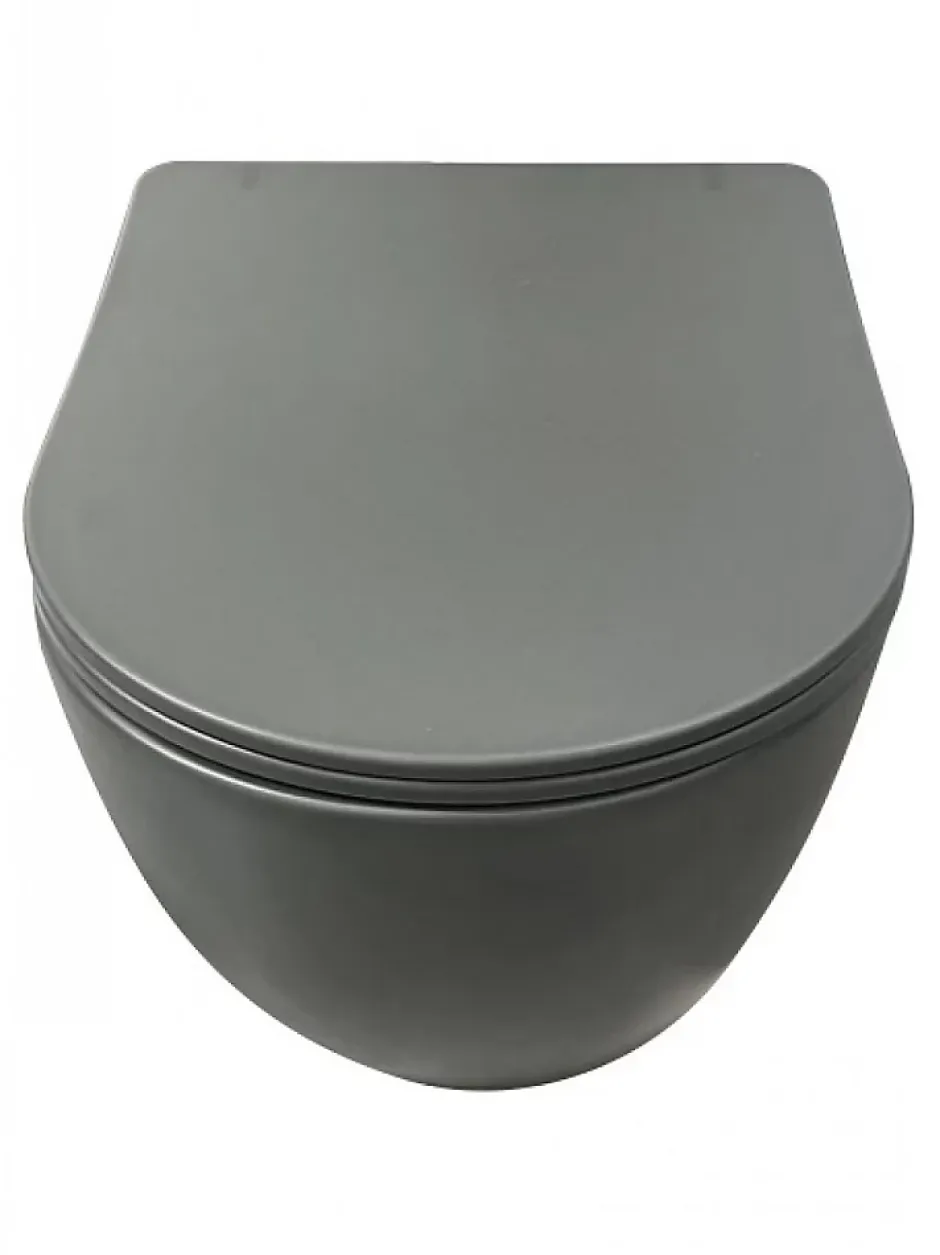 Geberit Pack UP320 + Cuvette sans bride KELOS Flush Gris Foncé + Plaque Sigma Blanc* Wc Suspendu