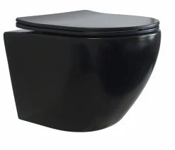 Geberit Pack UP320 + Cuvette sans bride KELOS Noir Flush Mat + Plaque Sigma Noir