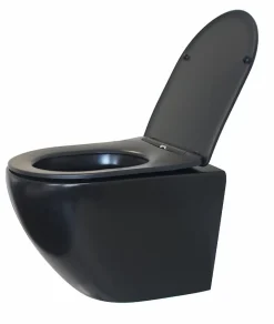 Geberit Pack UP320 + Cuvette sans bride KELOS Noir Flush Mat + Plaque Sigma Noir