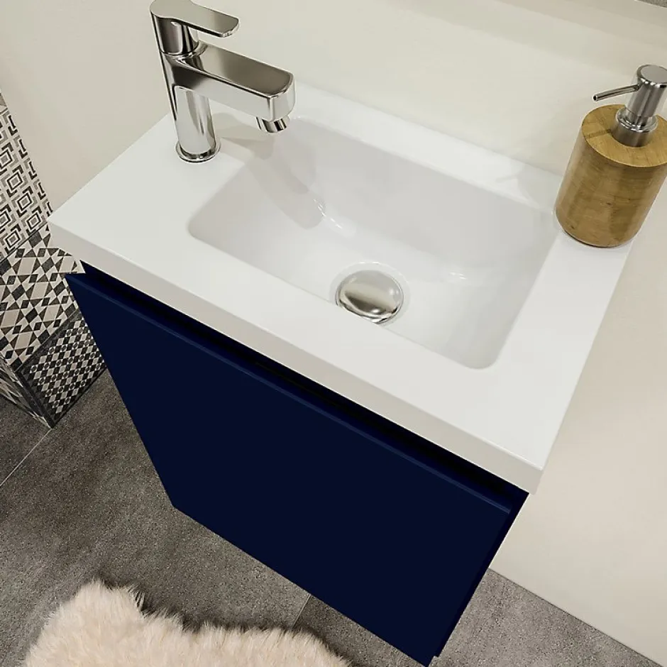 Planète Bain Pack lave mains avec miroir Porto Bleu nuit - Marque allibert* Lave-Mains