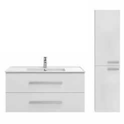 Jacob Delafon Pack meuble vasque 80 cm Ola up blanc + colonne