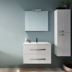 Jacob Delafon Pack meuble vasque 80 cm Ola up blanc + colonne