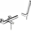 Sanindusa Pack mitigeur bain-douche thermostatique Single Plus avec douchette et support mural chromé* Robinet De Baignoire