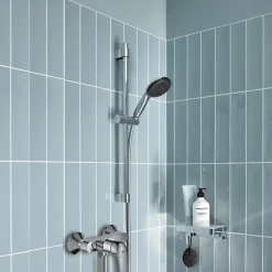 Grohe Pack mitigeur douche mécanique Swift 2023 + Ensemble de douche 2 jets avec barre Chromé