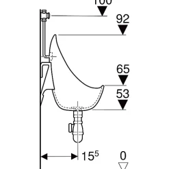 Geberit Pack urinoir pour effet d'eau AUBAGNE 2 en céramique - - 08363900000300