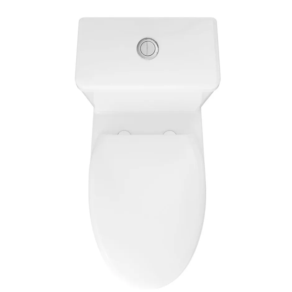 GoodHome Pack WC à poser avec cuvette, abattant et réservoir, Kentia