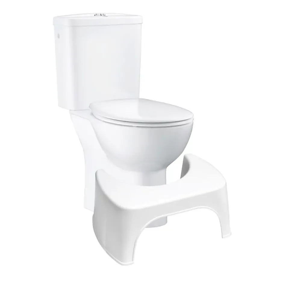 Grohe PACK WC à poser Bau Ceramic + Tabouret physiologique plastique Blanc